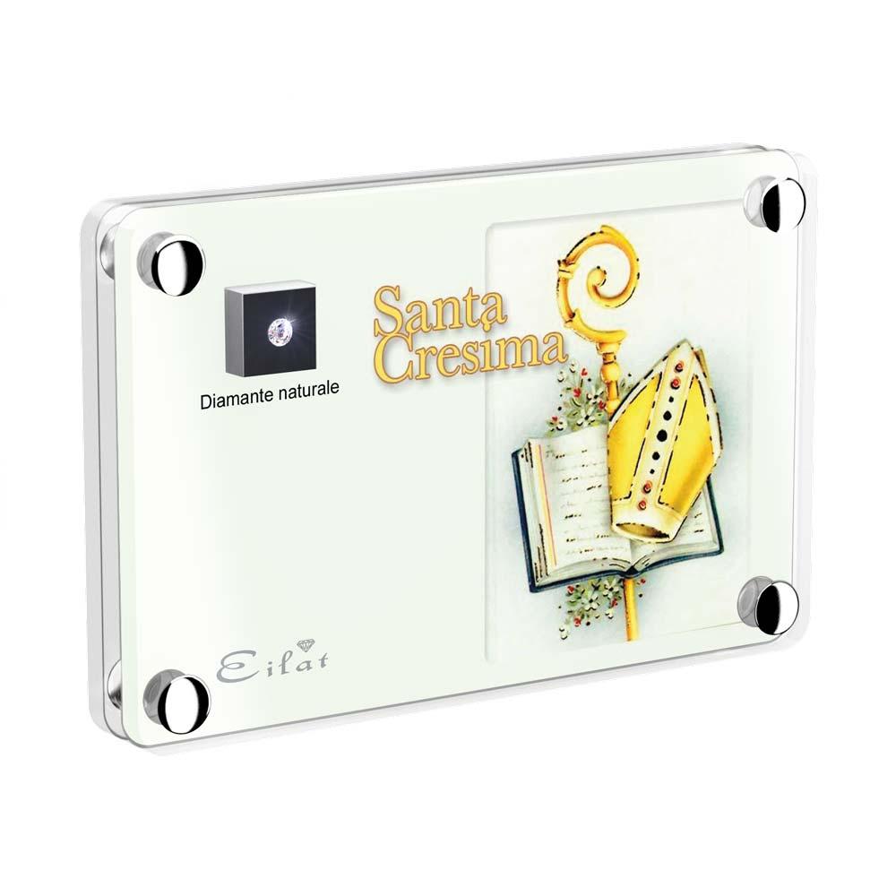 Regalo Diamante “Bianco” Cresima | Blister Diamante “Bianco” 0,06ct | Confezione Light