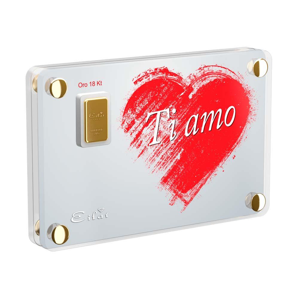 Regalo Gold Amore | Blister Gold 0,5gr | Confezione Led