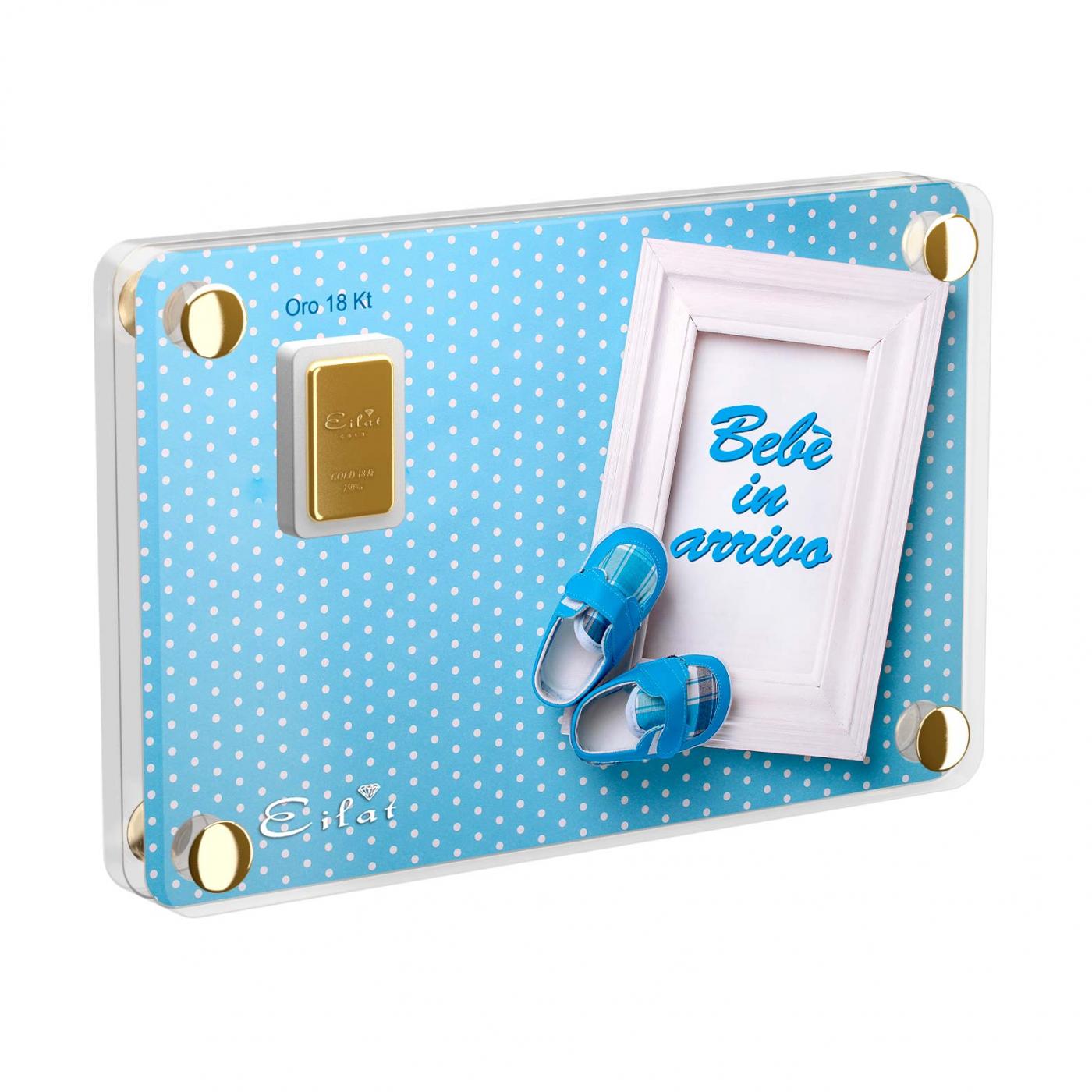 Regalo Gold Nascita | Blister Gold 0,5gr | Confezione Led