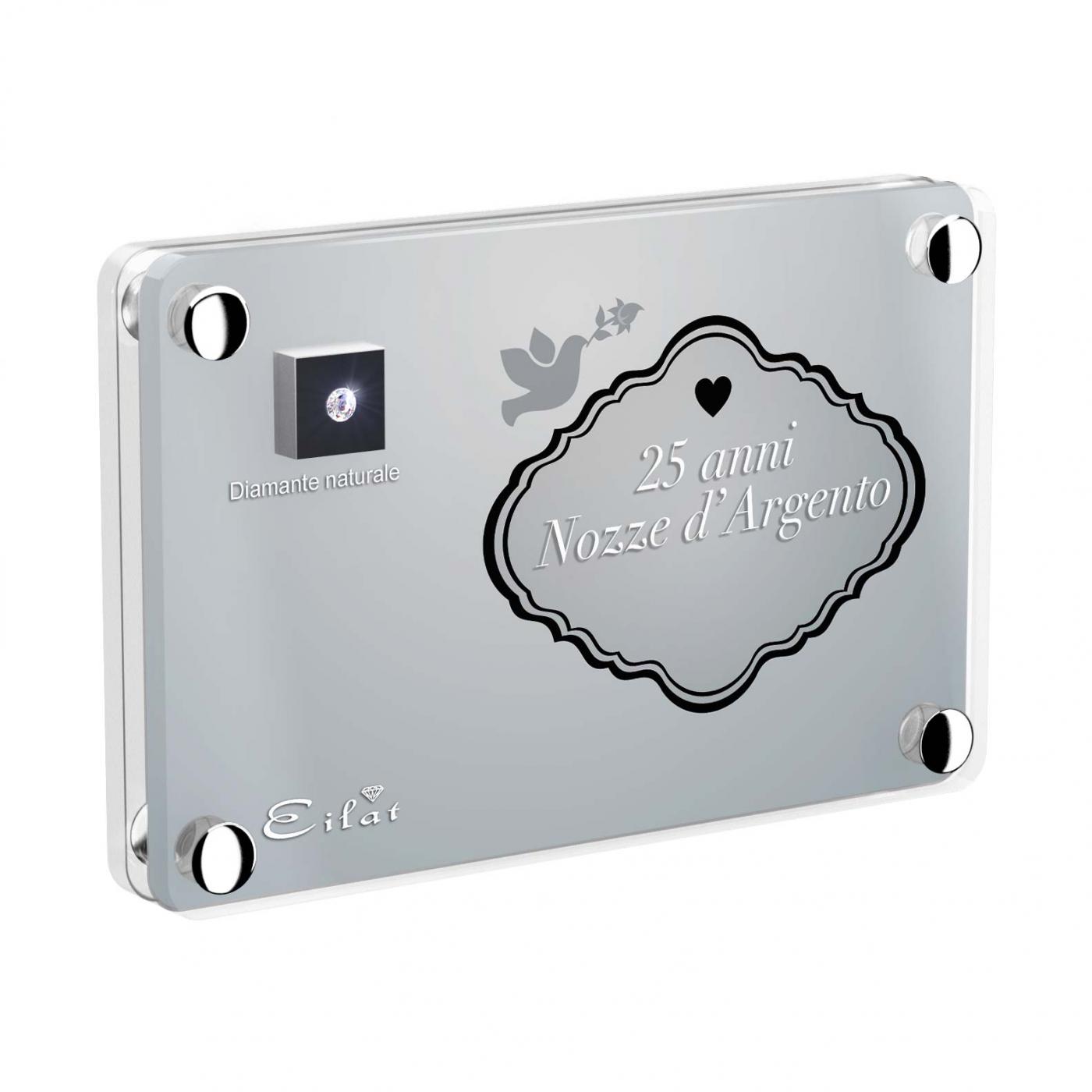 Regalo Diamante “Bianco” Matrimonio | Blister Diamante “Bianco” 0,06ct | Confezione Light