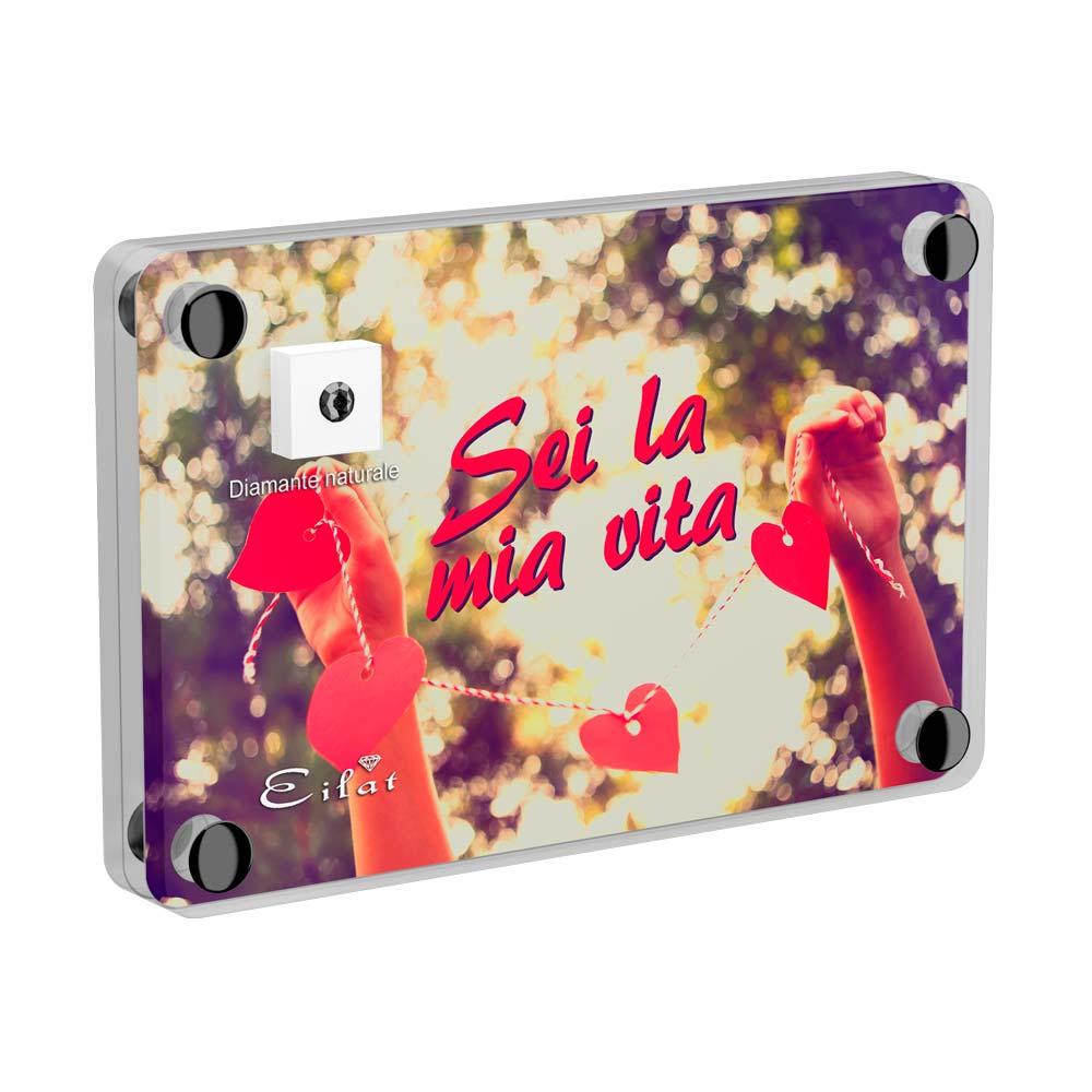 Regalo Carbonado Amore | Blister Carbonado 0,03ct | Confezione Light